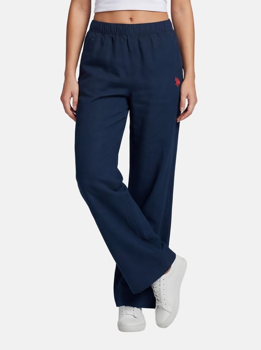 U.S. Polo Assn. dames linnenmix broek met elastische tailleband - Image 5