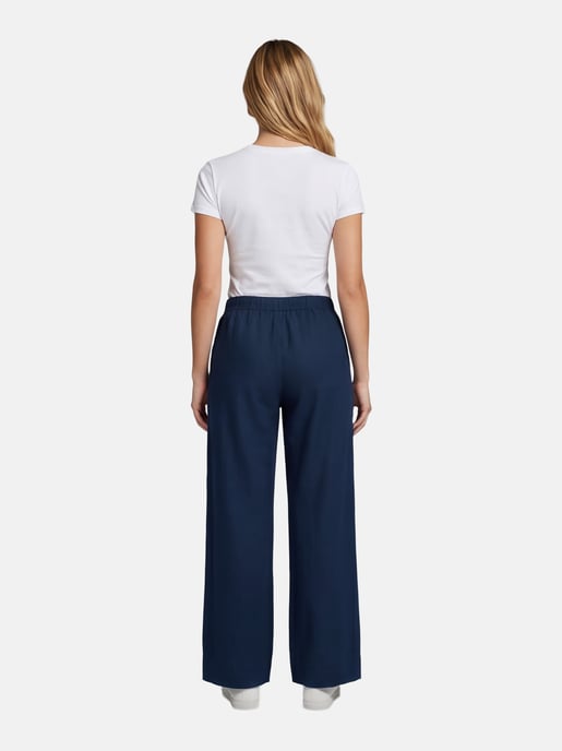 U.S. Polo Assn. dames linnenmix broek met elastische tailleband - Image 6