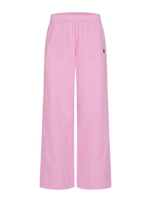 U.S. Polo Assn. dames linnenmix broek met elastische tailleband - Image 1