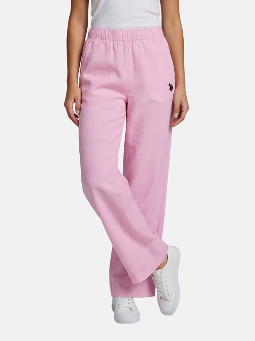 U.S. Polo Assn. dames linnenmix broek met elastische tailleband - Image 5