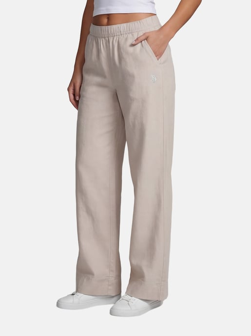 U.S. Polo Assn. dames linnenmix broek met elastische tailleband - Image 4