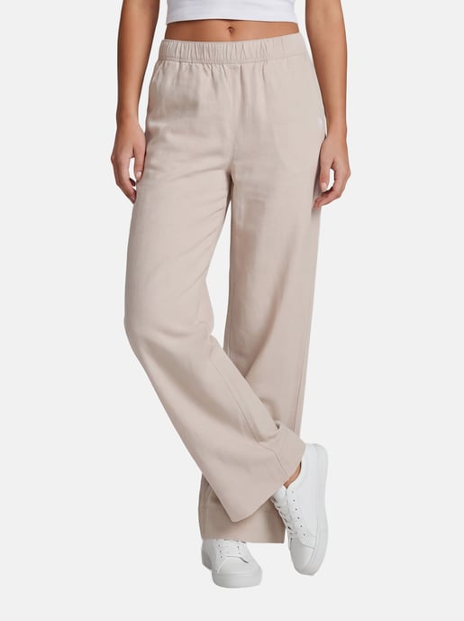 U.S. Polo Assn. dames linnenmix broek met elastische tailleband - Image 5
