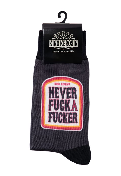 King Kerosin Herren Socken Never F*ck a F*cker - Image 3