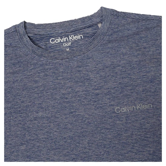 Calvin Klein Mens Striped Golf T-Shirt (Marine Blue) - Image 4