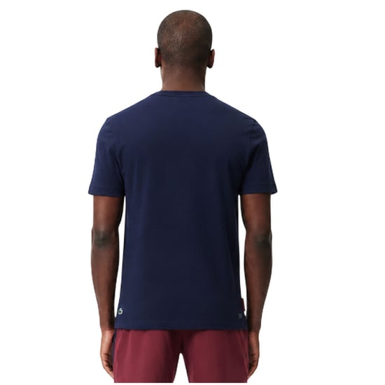 Lacoste Mens Roland Garros Edition Chest Logo T-Shirt (Blue) - Image 2