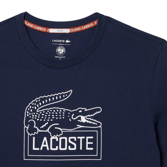 Lacoste Mens Roland Garros Edition Chest Logo T-Shirt (Blue) - Image 3