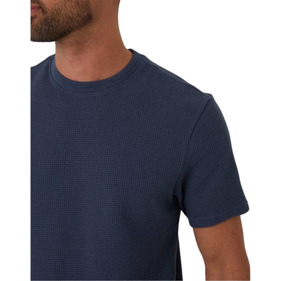 Threadbare Heren T-shirt met wafelpatroon, normale pasvorm (Denim Blauw) - Image 4