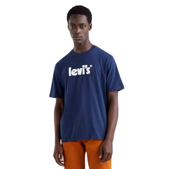 Levis Herrar Bomull Avslappnad Passform Kortärmad T-shirt (Mörkblå) - Image 3