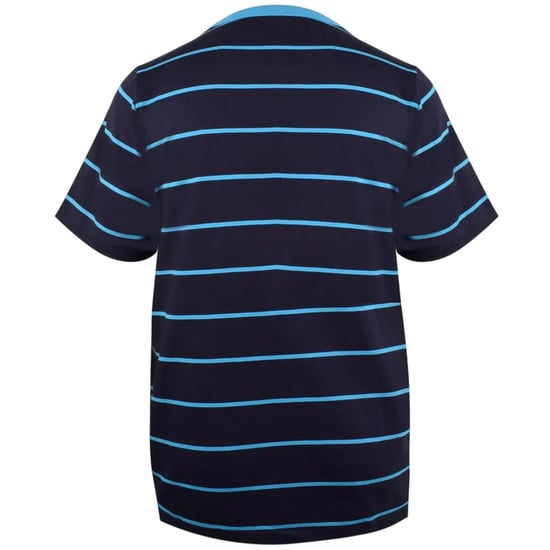 Pretty Green Mens Striped Logo T-Shirt (Blue) - Image 2