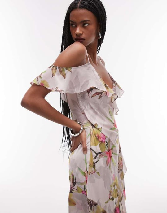 Allsaints Grace dress in adena soft pink - PINK - Image 4