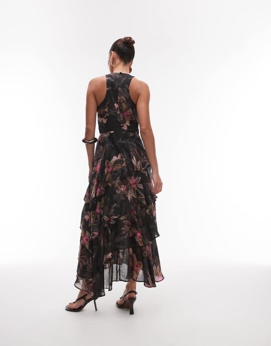 Allsaints cali dress in adena black - Image 3