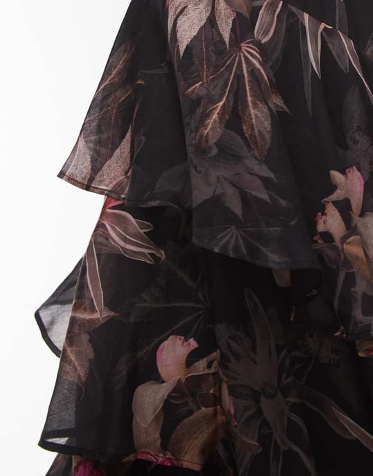 Allsaints cali dress in adena black - Image 4