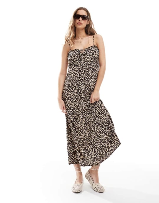 ONLY maxi dress in animal print - Image 3