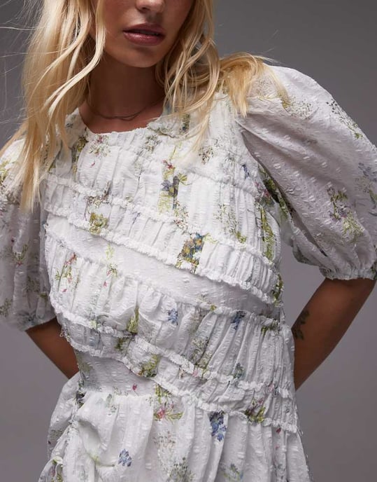 Allsaints serene dress in laci ecru white - Image 3