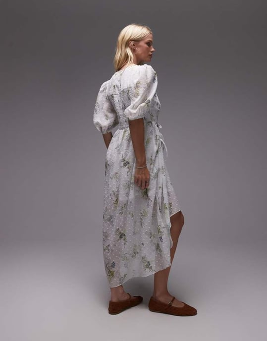 Allsaints serene dress in laci ecru white - Image 4