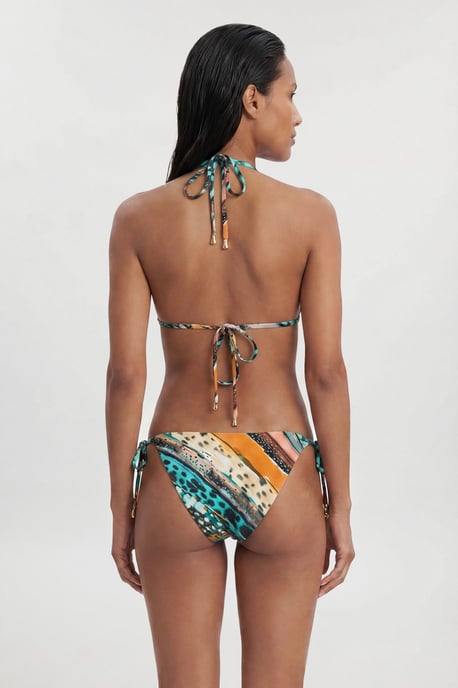 Linear Animal Print Bikini Top - Image 2