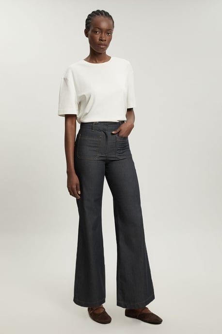 Tailored Denim Straight Leg Trouser - Image 1
