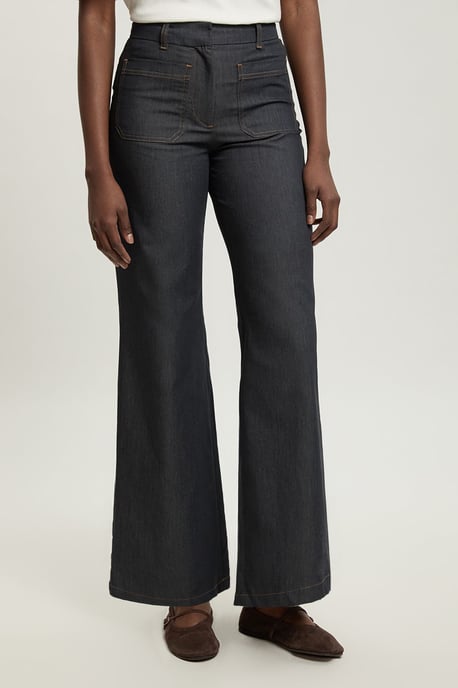 Tailored Denim Straight Leg Trouser - Image 2