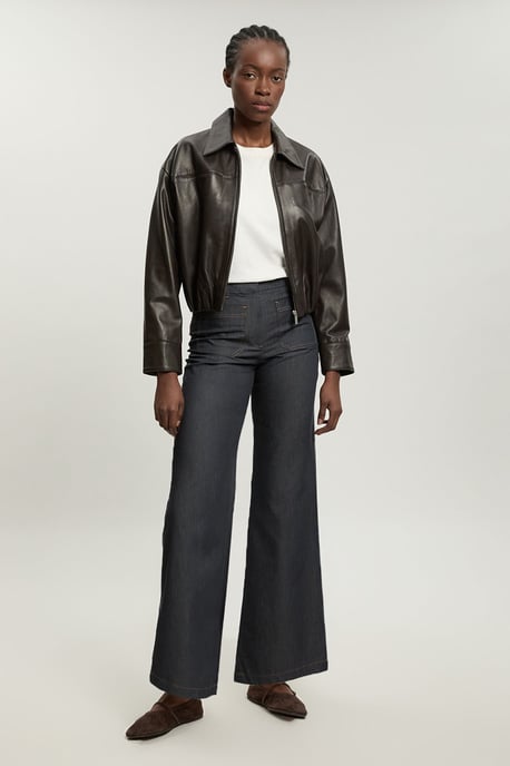Tailored Denim Straight Leg Trouser - Image 3