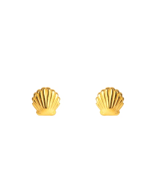 Gold Plated PVD Waterproof Stainless Steel Shell Studs - Image 3