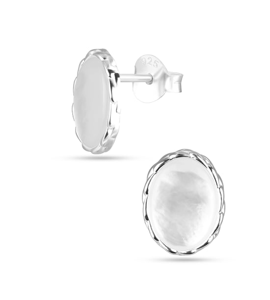 Sterling Silver Mother Of Pearl Studs - Image 3