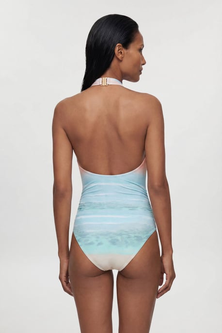 Sunset Placement Print Swimsuit - Image 3