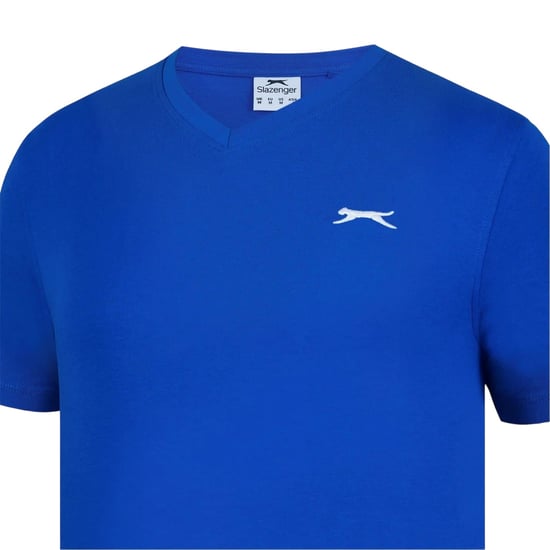 Slazenger Heren Geborduurd Logo Katoenen T-Shirt (Royaal Blauw) - Image 3