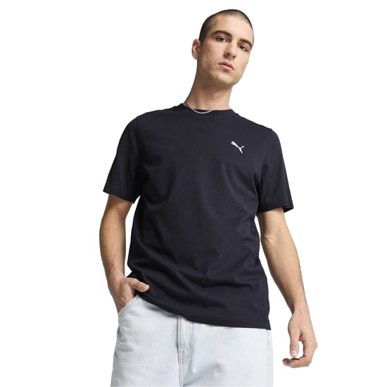 Puma Heren T-shirt met klein logo, normale pasvorm (Marine) - Image 1