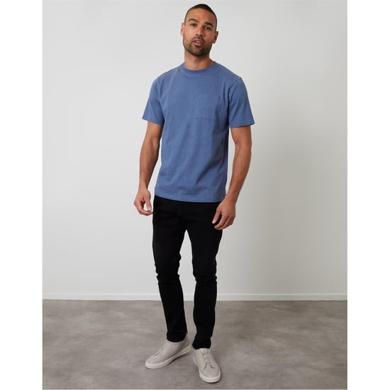 Threadbare Heren borstzak Regular T-shirt (Denim Blauw) - Image 2