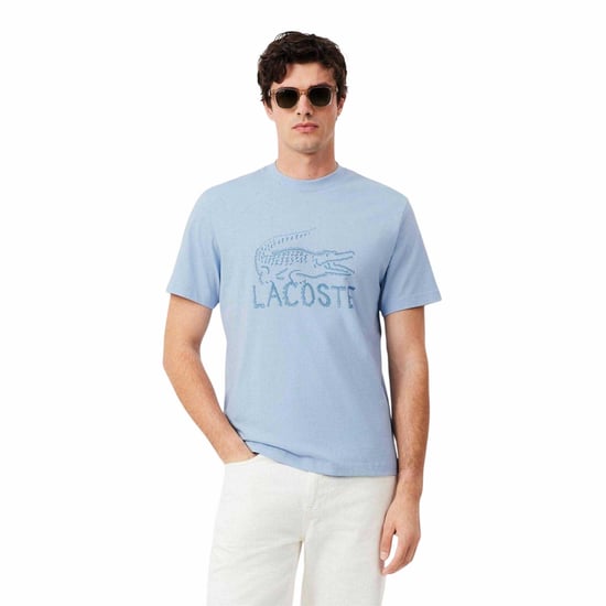Lacoste Heren T-shirt katoen met logo (Blauw) - Image 3