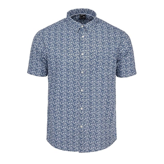 Ben Sherman Gebloemd herenoverhemd met korte mouwen (Blauw) - Image 1
