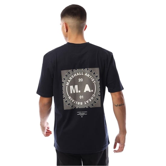 Marshall Artist Heren Siren Box Crew Hals T-shirt (Marine) - Image 3