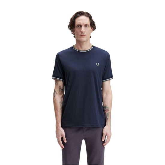 Fred Perry Tipped T-Shirt för herrar (Flygvapenblått) - Image 3