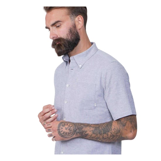Firetrap Mens Classic Oxford Shirt (Blue) - Image 3