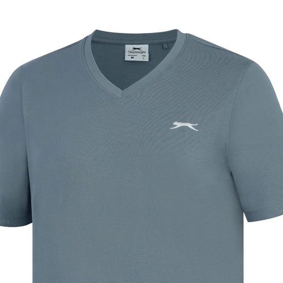 Slazenger Heren Geborduurd Logo Katoenen T-Shirt (Leisteenblauw) - Image 4