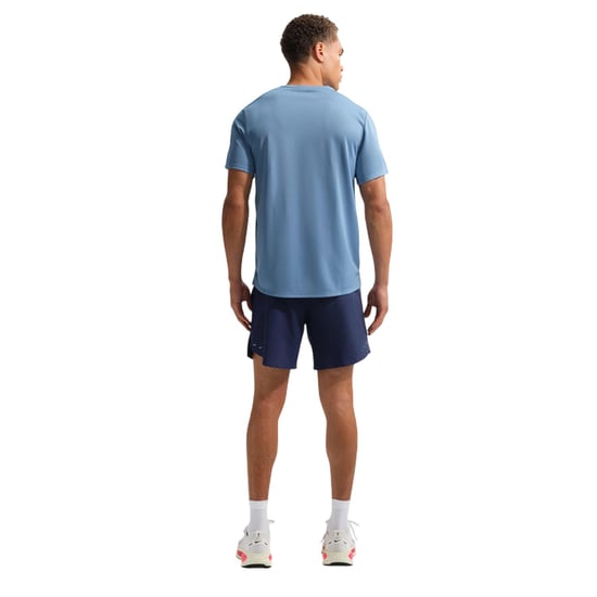 Nike Heren T-shirt Miler met Swoosh en reflecterende details (Blauw) - Image 2