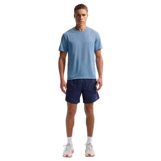 Nike Heren T-shirt Miler met Swoosh en reflecterende details (Blauw) - Image 3