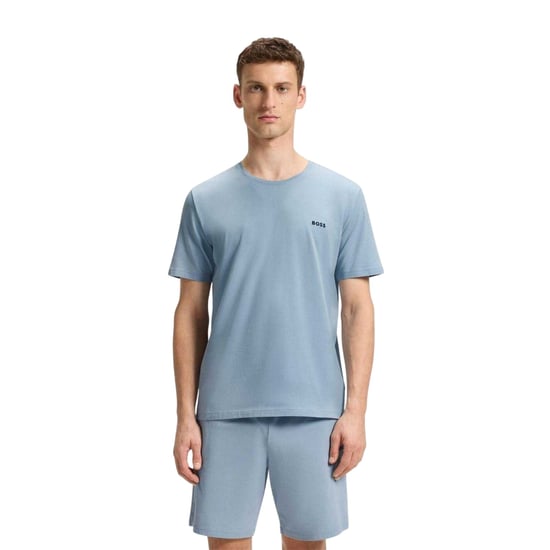 Boss Heren T-shirt met ronde hals en korte mouwen in mix-and-match-stijl (Blauw) - Image 3