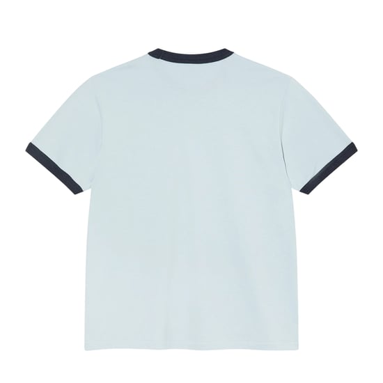Pretty Green Mens Ringer Logo T-Shirt (Light Blue) - Image 2