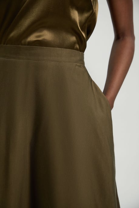 Viscose Linen Woven Prom Skirt - Image 4
