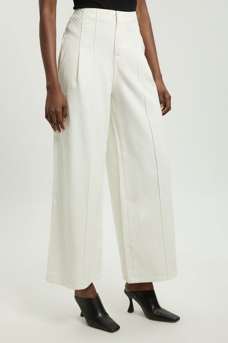 Denim Seam Detail Wide Leg Jean - Image 2