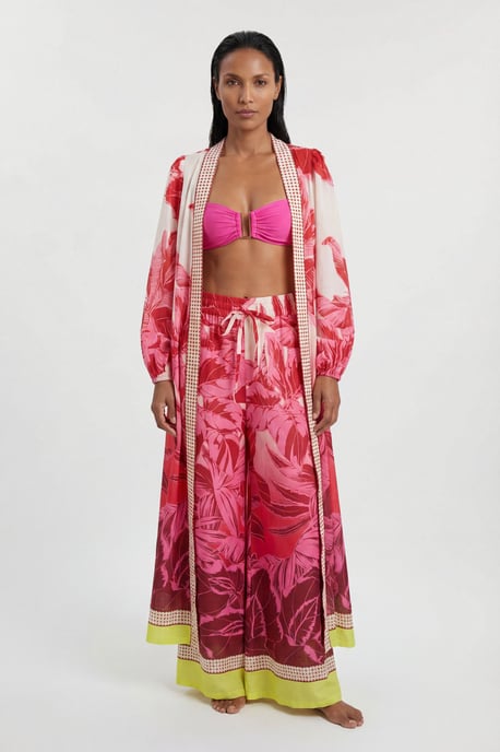 Printed Cotton Voile Beach Trousers - Image 1