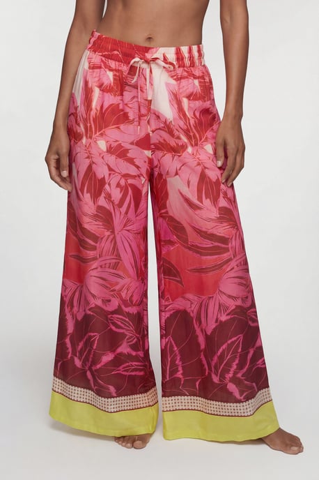 Printed Cotton Voile Beach Trousers - Image 3
