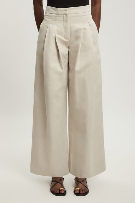 Premium Linen Wide Leg Trouser - Image 2