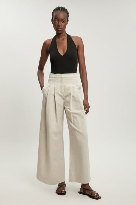 Premium Linen Wide Leg Trouser - Image 4