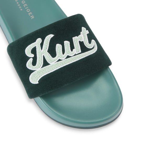 Kurt Geiger London Suede Script Slide Sandals - Image 4