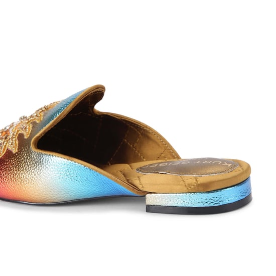 Kurt Geiger London Leather Embroidered Slipper 2 Sandals - Image 3