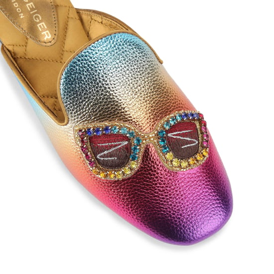 Kurt Geiger London Leather Embroidered Slipper 2 Sandals - Image 4