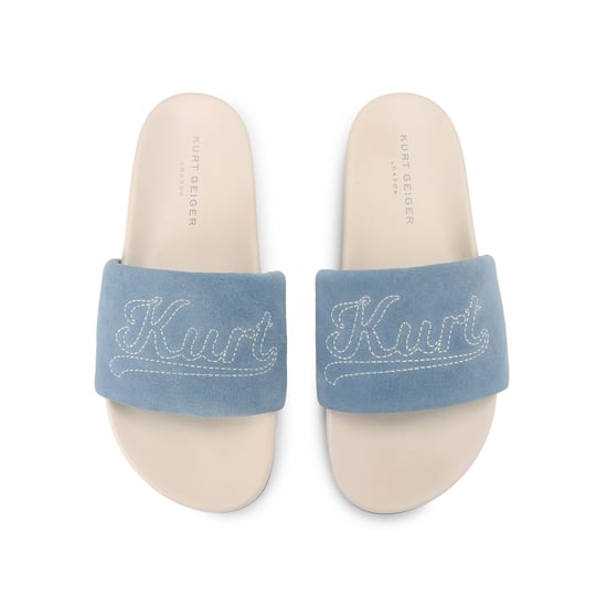 Kurt Geiger London Suede Script Slide Sandals - Image 2