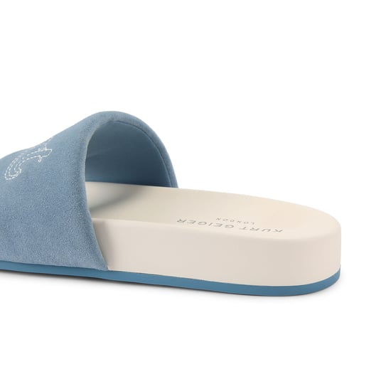 Kurt Geiger London Suede Script Slide Sandals - Image 3
